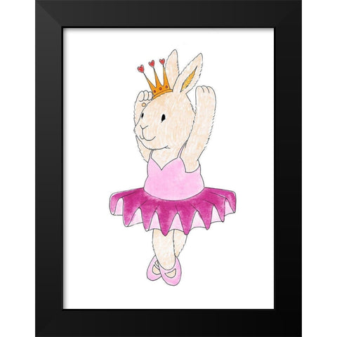 Bunny Princess Black Modern Wood Framed Art Print by Prime, Marcus