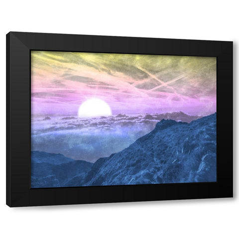 Peering Sun Black Modern Wood Framed Art Print by Prime, Marcus