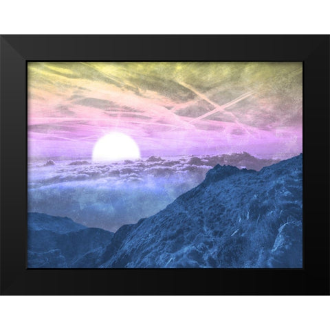 Peering Sun Black Modern Wood Framed Art Print by Prime, Marcus