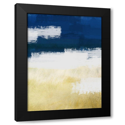 Gold Indigo Shuffle 2 Black Modern Wood Framed Art Print by Prime, Marcus