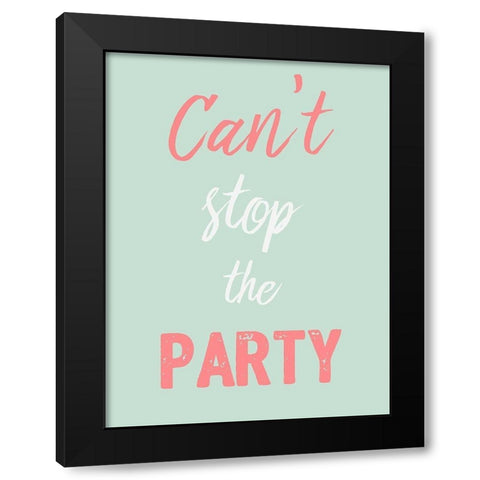 Party Hard Black Modern Wood Framed Art Print by Prime, Marcus