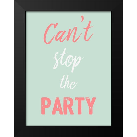 Party Hard Black Modern Wood Framed Art Print by Prime, Marcus