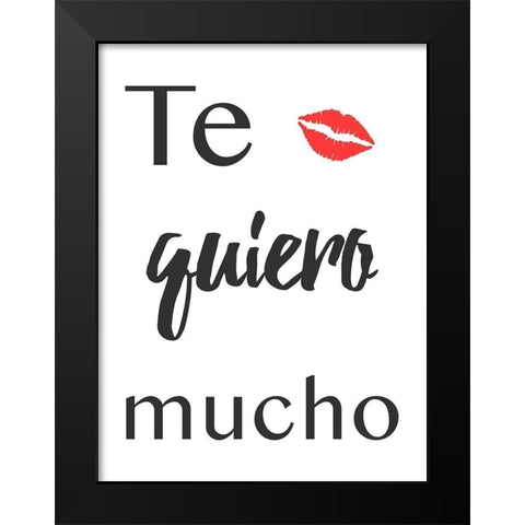 Te Quiero Black Modern Wood Framed Art Print by Prime, Marcus