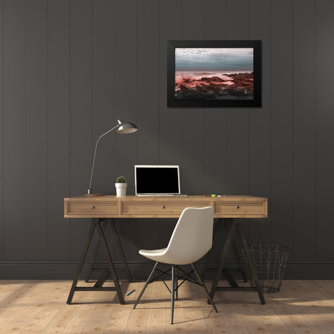Pink Morning Black Modern Wood Framed Art Print by Prime, Marcus