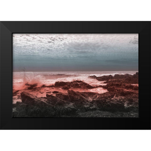 Pink Morning Black Modern Wood Framed Art Print by Prime, Marcus