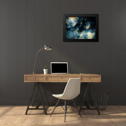Golden Deeps Black Modern Wood Framed Art Print by Prime, Marcus