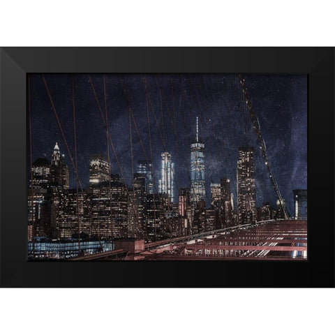 NYC Magic Black Modern Wood Framed Art Print by Prime, Marcus