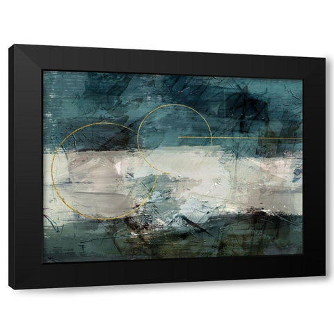 Flaring Gold Black Modern Wood Framed Art Print with Double Matting by Prime, Marcus