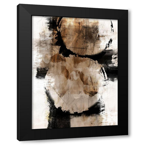 Painted Distressed 1 Black Modern Wood Framed Art Print with Double Matting by Prime, Marcus