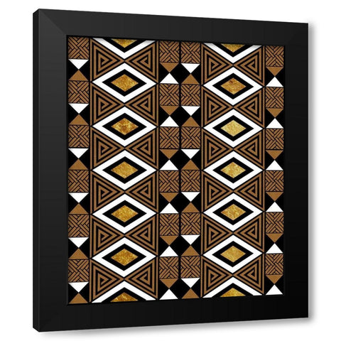 Bogolan Tradition 3 Black Modern Wood Framed Art Print by Prime, Marcus