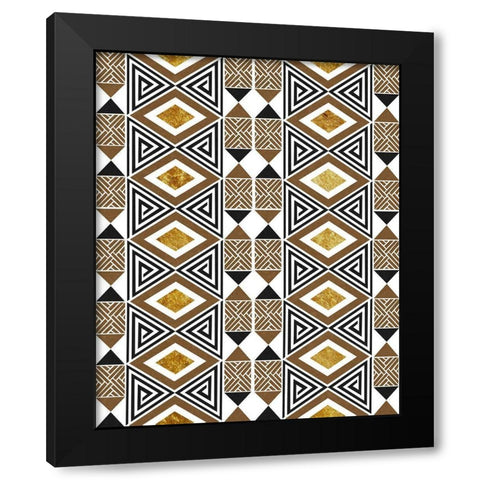Bogolan Tradition 4 Black Modern Wood Framed Art Print by Prime, Marcus