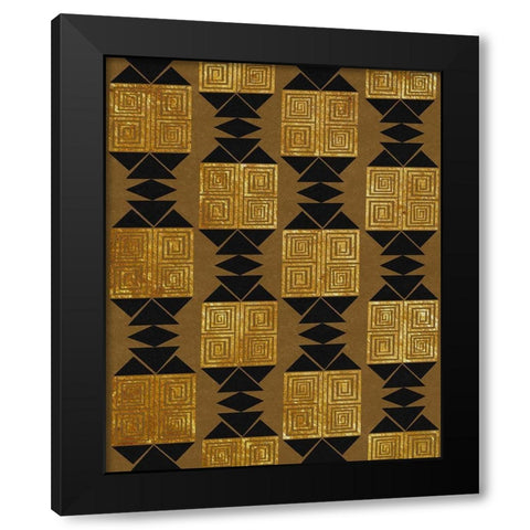 Bogolan Tradition 5 Black Modern Wood Framed Art Print by Prime, Marcus