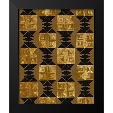Bogolan Tradition 5 Black Modern Wood Framed Art Print by Prime, Marcus