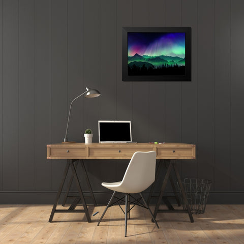 Borealis Dreams 7 Black Modern Wood Framed Art Print by Prime, Marcus