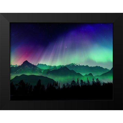 Borealis Dreams 7 Black Modern Wood Framed Art Print by Prime, Marcus