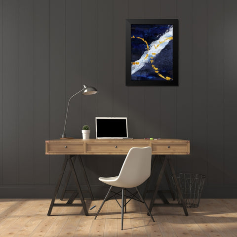 Contemporary Streak 1 Black Modern Wood Framed Art Print by Prime, Marcus