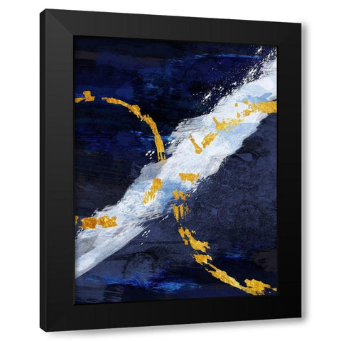 Contemporary Streak 1 Black Modern Wood Framed Art Print by Prime, Marcus