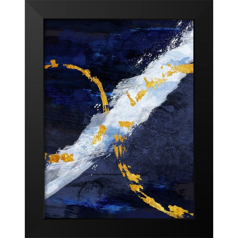 Contemporary Streak 1 Black Modern Wood Framed Art Print by Prime, Marcus