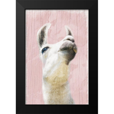 Llama Love 2 Black Modern Wood Framed Art Print by Prime, Marcus