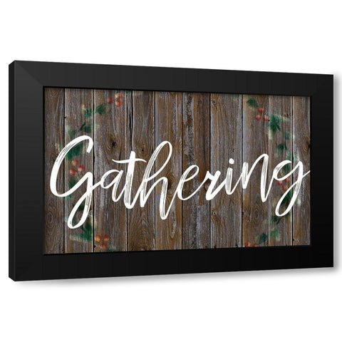 Restful Gathering Black Modern Wood Framed Art Print with Double Matting by Prime, Marcus