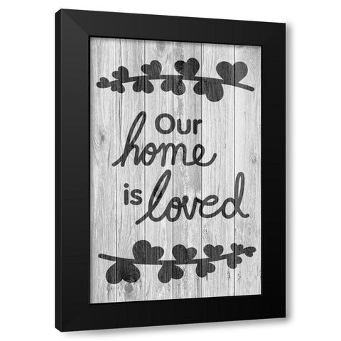 Loving Home Black Modern Wood Framed Art Print with Double Matting by Prime, Marcus