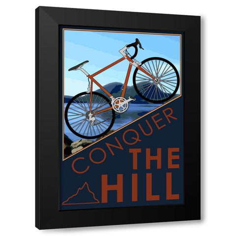 Hill Conquerer Black Modern Wood Framed Art Print by Prime, Marcus
