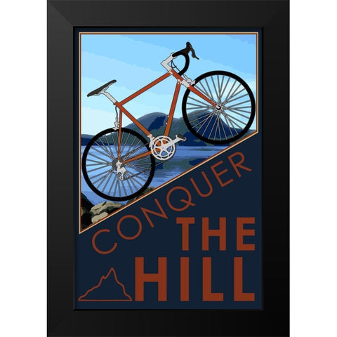 Hill Conquerer Black Modern Wood Framed Art Print by Prime, Marcus
