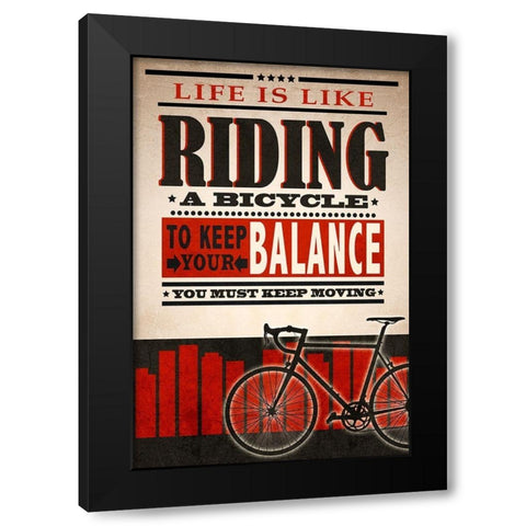 Balanced Riding 2 Black Modern Wood Framed Art Print by Prime, Marcus