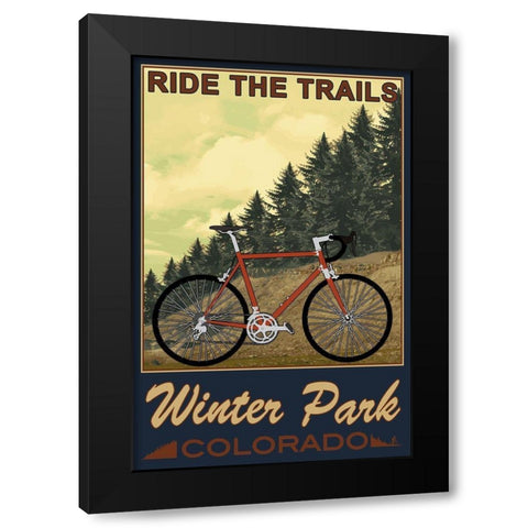 Winter Park Black Modern Wood Framed Art Print by Prime, Marcus