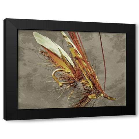Fly Fishing Black Modern Wood Framed Art Print by Prime, Marcus