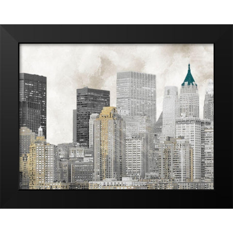 Sleepless City 1 Black Modern Wood Framed Art Print by Prime, Marcus