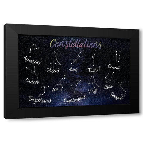 Emotional Constellations Black Modern Wood Framed Art Print by Prime, Marcus