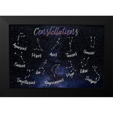 Emotional Constellations Black Modern Wood Framed Art Print by Prime, Marcus