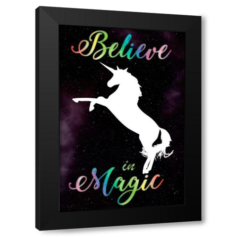 Magical Belief Black Modern Wood Framed Art Print by Prime, Marcus