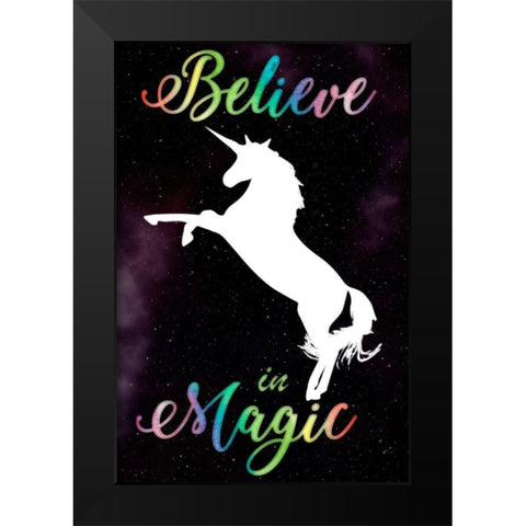 Magical Belief Black Modern Wood Framed Art Print by Prime, Marcus