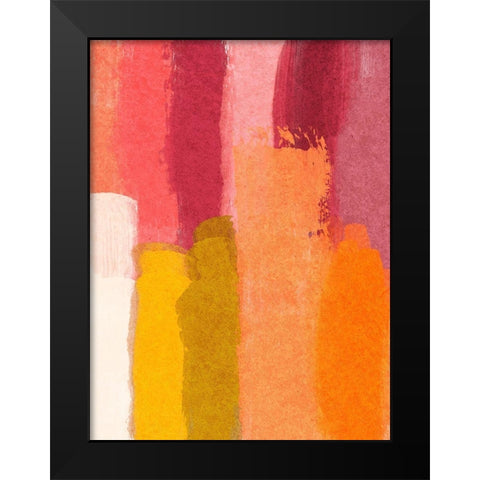 Blushing Smears Black Modern Wood Framed Art Print by Prime, Marcus