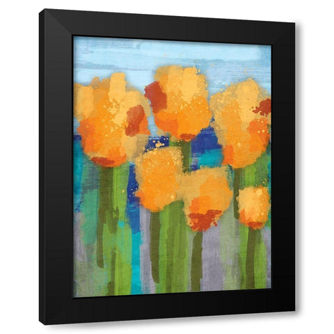 Blooming Abstracts Black Modern Wood Framed Art Print with Double Matting by Prime, Marcus