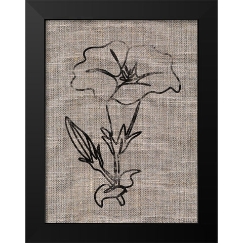 Linen Beauty Black Modern Wood Framed Art Print by Prime, Marcus