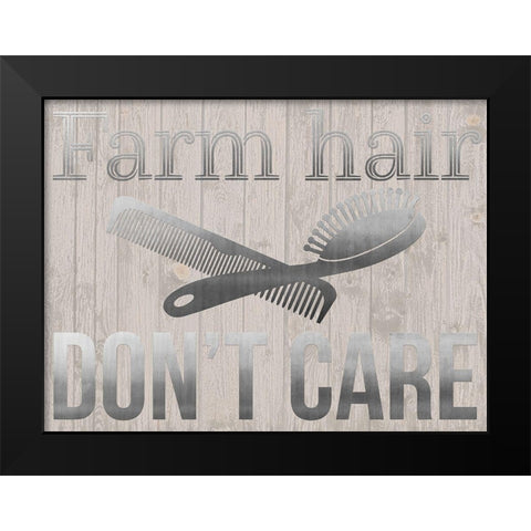 Farm Hair Black Modern Wood Framed Art Print by Prime, Marcus