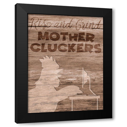 Rise And Grind Black Modern Wood Framed Art Print by Prime, Marcus