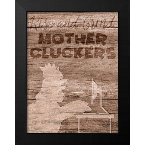 Rise And Grind Black Modern Wood Framed Art Print by Prime, Marcus