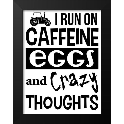 Running On Crazy Black Modern Wood Framed Art Print by Prime, Marcus