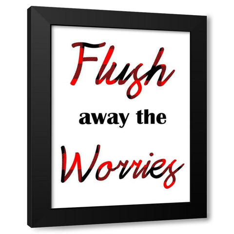 Flush Worries Black Modern Wood Framed Art Print by Prime, Marcus