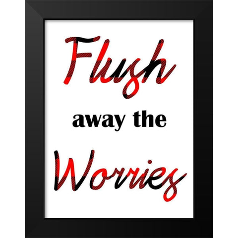 Flush Worries Black Modern Wood Framed Art Print by Prime, Marcus