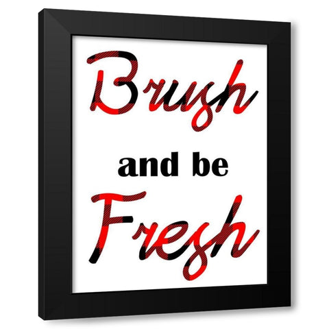 Brushing Fresh Black Modern Wood Framed Art Print by Prime, Marcus