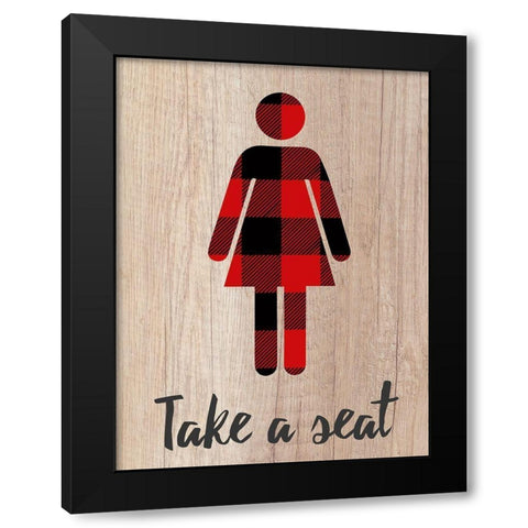 Take A Seat Black Modern Wood Framed Art Print by Prime, Marcus