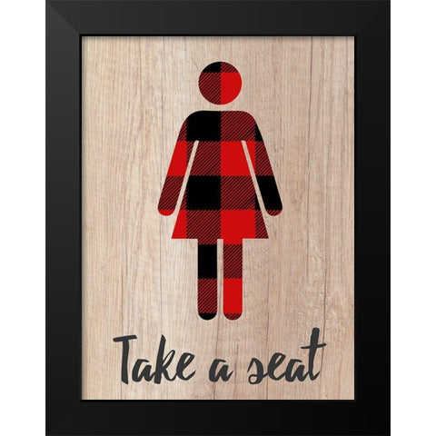 Take A Seat Black Modern Wood Framed Art Print by Prime, Marcus