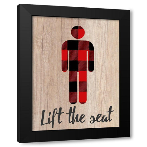 Lift The Seat Black Modern Wood Framed Art Print by Prime, Marcus