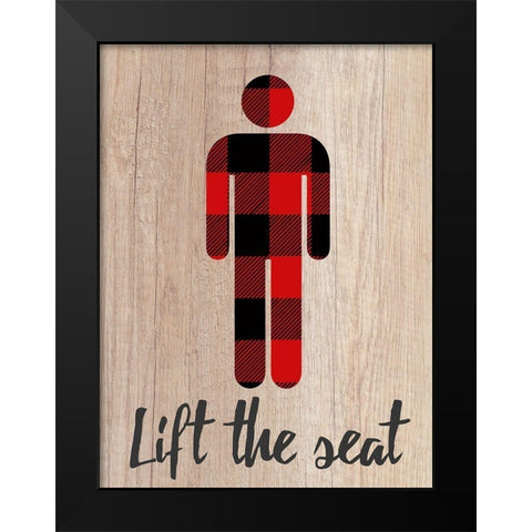 Lift The Seat Black Modern Wood Framed Art Print by Prime, Marcus