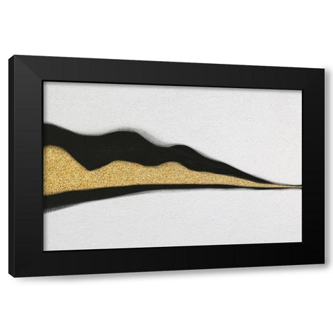 Golden Streams 1 Black Modern Wood Framed Art Print with Double Matting by Prime, Marcus